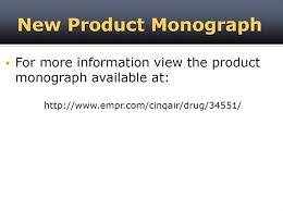 New Drug Product Cinqair Mpr