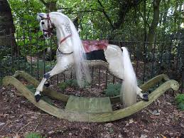 The wooden rocking horse is made for entertaining children and encourages children in pretend play, and it gives a gentle rock at a steady pace without any safety bright pink and blue are the most popular colors for small kids. Small Antique Replica On Bows The Rocking Horse Works