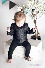 My Baby Girl In Her Leather Jacket Kids Fashion Baby Pictures Baby 5