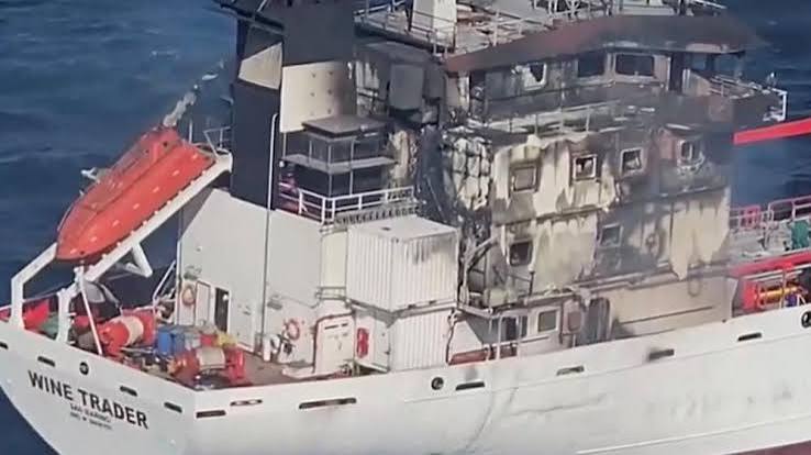 Seven crew missing after drone attack leaves tanker ablaze off Romania's coast - BBC News
