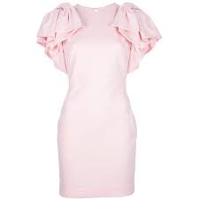 Msgm Cocktail Dress With Bows 640 Bam Liked On Polyvore Featuring Dresses Vestidos Light Pin Pink Cocktail Dress Dress With Bow Light Pink Cocktail Dress