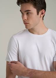 Essential Slim-Fit Crewneck Men's Tall Tees White