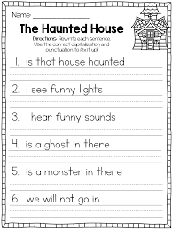 Included In This Packet Are 15 October Themed Fix It Up Sentences Worksheets 8 Sentence Correction Worksheets 1st Grade Writing Worksheets Sentence Correction