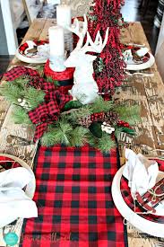 Buffalo Check Tablescape For Less Than 100 From Hobby Lobby Buffalo Check Christmas Decor Christmas Centerpieces Plaid Christmas Decor
