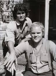 This is Dan Blocker's son with Michael Landon. Dan Blocker was Hoss on  Bonanza. Michael played his brother, Little Joe. His son looks just like  him. This appears to be from Little