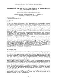 Definition, examples, design and types. Pdf Methodology For New Product Development On The Example Of Gel With Specific Purpose