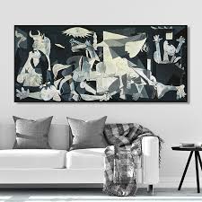 Analysis of guernica by pablo picasso. Beruhmte Picasso Guernica Kunst Leinwand Malerei Reproduktionen Druck Auf Leinwand Poster Wand Kunst Bild Fur Wohnzimmer Wohnkultur Painting Calligraphy Aliexpress