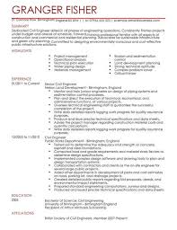 Civil Engineer Cv Template Cv Samples Examples