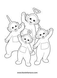 Paesaggi, personaggi dei cartoni, creazioni da dipingere. Teletubbies Da Colorare Favole E Fantasia