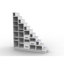 De planches de meleze en 8 cms d'epaisseur pour les marches et des planches de pin pour la bibliothèque. Meuble Escalier Bibliotheque Mezzanine Modele Longo