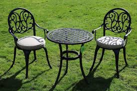 Schwarz Alu Gartenmobel Set Gartentisch Und 2 Gartenstuhle Inkl 2 Sitzkissen Gartenmobel Sets Gartenmobel Tisch Gartenmobel
