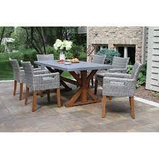 2 dining tables round dining room table 6 chairs astounding 6. Fitzhugh Stone Concrete 6 Person Dining Table In 2021 Wicker Dining Set Outdoor Dining Chairs Outdoor Dining Table