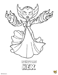 hex incantation est un coloriage de skylanders coloring pages books coloriages animaux