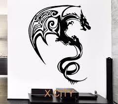 5 out of 5 stars. Western Dragon Monster Cool Children Bedroom Wall Art Decal Sticker Removable Vinyl Transfer Stencil Mural Home Decor Home Decor Decoration Westernwestern Decor Aliexpress