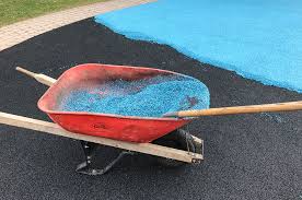 Spread rubber out roughly over the area, a little thicker than the desired thickness. Poured Rubber Floor Installation How To Quickly Install Poured In Place Rubber Granules