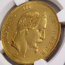 ナポレオン 100フラン 金貨 有冠 1868A MS63（NGC） 商品詳細｜世界の投資価値あるアンティークコインを「ユニバーサルコイン」