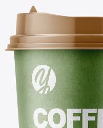 Download Kraft Paper Coffee Cup Mockup Front View In Cup Bowl Mockups On Yellow Images Object Mockups PSD Mockup Templates