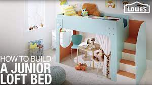 Check out these free diy loft bed plans, so you can build a bed high above with room below for a desk, table, storage, or toys. Junior Loft Bed