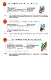 Tenemos una gran variedad de libros gratis (ebooks) para descargar gratis. Lista De Libros Gestion 2012 1ro De Secundaria Lista De