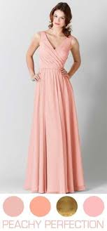 In fact, the simple cut and design of this dress really complements the unbroken column of whimsical peach color. 200 Peach Bridesmaids Dresses Ideas Peach Bridesmaid Dresses Wedding Bridesmaid Dresses