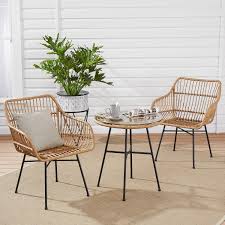 Mainstays Brayhills Bistro Patio Furniture Set Nature 3 Piece Walmart Com In 2020 Backyard Furniture Resin Patio Furniture Patio Furnishings
