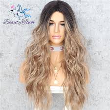 The way the hair color is placed is what creates the actual ombre effect. Simulated Scalp Long Wavy Ombre Dark Brown Wig High Heat Resistant Hair Cosplay Party Synthetic Machine Made Daily Women Wigs Synthetic None Lace Wigs Aliexpress