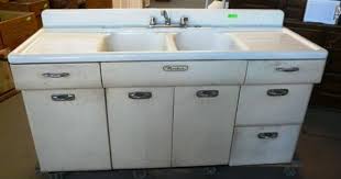 Vintage Kitchen Sink Cabinet Cant Wait To Get Rid Of This Metal Kitchen Cabinets Kitchen Cabinets For Sale Metal Kitchen