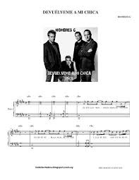 Devuelveme A Mi Chica Hombres G Hombres Musica Partituras Partituras