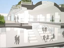 The rooftop includes some green features, like planters and trees, but is largely an open space for relaxing. New Public Rooftop Garden At Vancouver Public Library Opens In September Urbanized