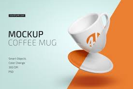 Download 12x Mug Mockups In Packaging Mockups On Yellow Images Creative Store PSD Mockup Templates
