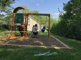 Kidkraft Ainsley Wooden Swing Set Moving And Installation Completed For A Customer In Rockville Maryland Mover Company Wooden Swing Set Swing Set