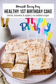 Makes it a tad bit proves that with this birthday cake recipe inspired by jude blereau. Healthy First Birthday Cake No Added Sugar Nourish Every Day