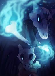 Cubone A Pure Ground Type Pokemon Cubone Mourns The Loss Of Its Mother Wearing The Deceased Parents Skull On Its Ghost Pokemon Pokemon Drawings Pokemon Art