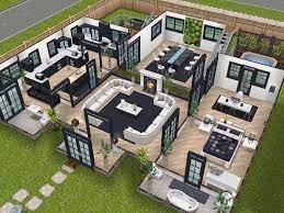Sims 4 modern house plans. 55 Modern House Plan Designs Free Download 55 Sims House Sims Freeplay Houses Sims 4 Houses Layout