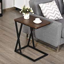 Snack Table Sofa Side End Table Laptop Desk Steel Frame Living Room 33 95 Free Shipping This Is Side Table Decor Desk In Living Room Table Decor Living Room