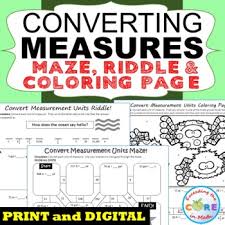 You can convert it into a coloring page. Convert Customary Units Of Measure Maze Riddle Coloring Distance Learning