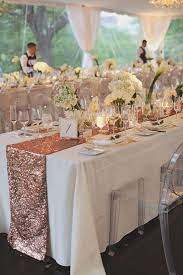 But i do like to set a pretty table without doing too much work. Table Centerpieces At The Four Seasons Austin Gold Wedding Decorations Rose Gold Table Table Runners Wedding