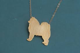 Samoyed Necklace Gold Samoyed Dog Jewelry Samoyed Silhouette Etsy Dog Jewelry Dog Necklace Samoyed Dogs