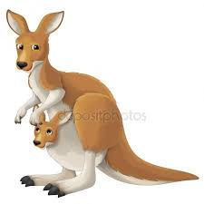 Dibujos Animados Canguro Y Su Bebe Baby Illustration Animal Illustration Cartoon