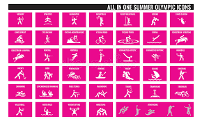 At the first olympic games in 1896, there were nine sports contested. All In One Summer Olympic Sport Icons Stock Vector Illustration Of Competition Lwater 60395168