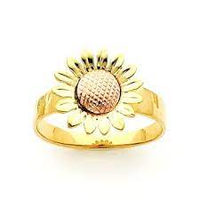 Sunflower Ring Gold Sunflower Flower Ring Gold Flower Etsy In 2021 Sunflower Ring Sunflower Jewelry Mens Sterling Silver Necklace