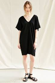Urban Renewal Remade Raw Edge Linen Sack Dress In Black Lyst Dresses Fashion Shirt Dress