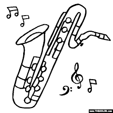 You are viewing some jazz instrument sketch templates click on a template to sketch over it and color it in and share with your family and friends. Pin On Baritonsax