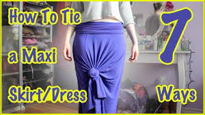 Adjust the gathering under the belt evenly all the way around the dress. How To Tie A Maxi Skirt Dress 7 Ways Fashion Youtube
