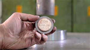 I've been on a pressed coin mission. Making Coins With 150 Ton Hydraulic Press Youtube