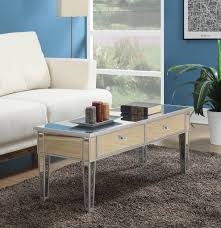 Eur 194.10 to eur 331.92. Gold Coast Mirror Coffee Table W Two Drawers In Mirror Silver Frame Convenience Concepts 413382ss