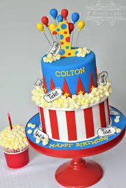 Get quality cake decorations at tesco. Carnival Theme With Popcorn By K Noelle Cakes Carnival Birthday Cakes Circus Birthday Cake Carnival Cakes