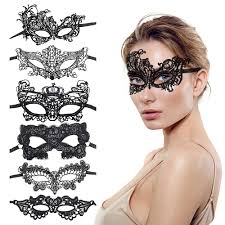 Maschera Veneziana Da Donna In Pizzo, Maschere Pizzo Veneziane, Maschere Di  Travestimento In Pizzo, 6 Pezzi Maschera Pizzo Nera, Maschere Sexy In Pizzo  Da Donna, Mascherata Veneziana Donna Pizzo : Amazon.it: Moda