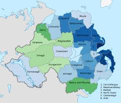 Graphic maps of northern ireland. List Of Districts In Northern Ireland By National Identity Wikipedia