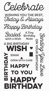 List of winners in order of Big Birthday Wishes Clear Stamps Cs 541 Craftlines